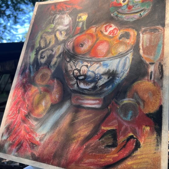 Amazing oil pastel by a 12 year old boy!! signed by artist - Picture 4 of 8